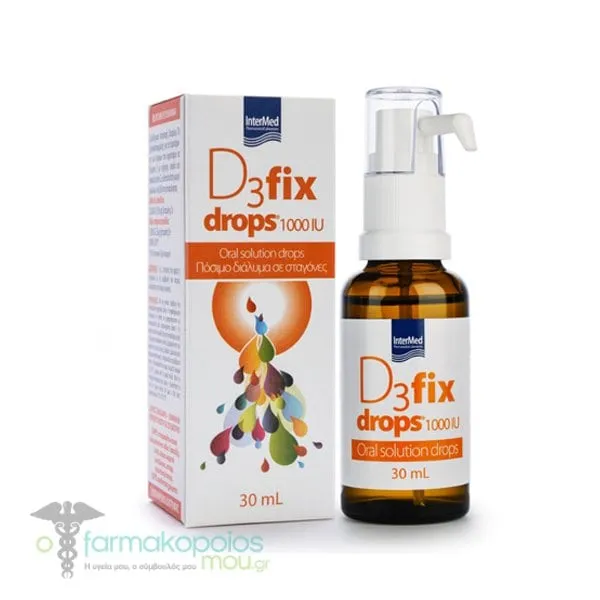 Intermed D3 Fix Drops 1000IU Food Supplement, 30ml