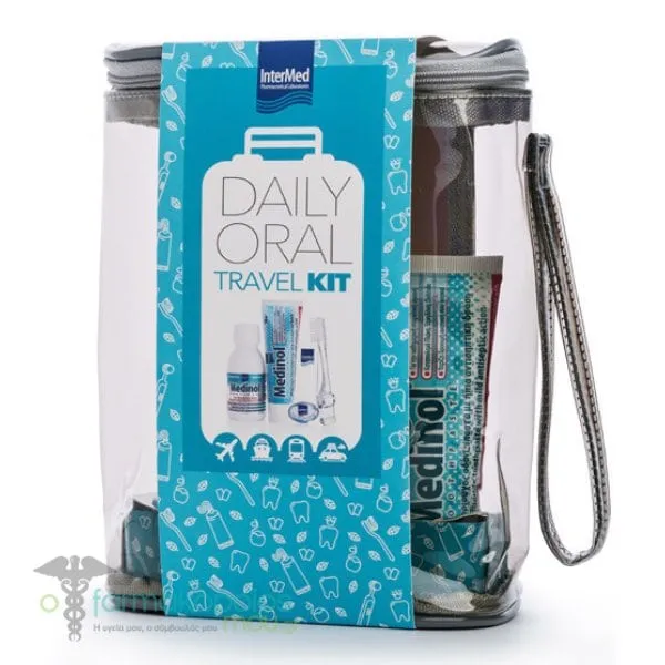 Intermed Daily Oral Travel Kit with Medinol Fluoride Daily Toothpaste, 50ml, Medinol Mouthwash, 100ml & Toothbrush, 1pc, 1set