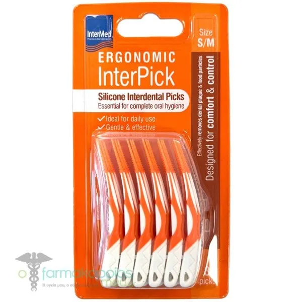 Intermed Ergonomic InterPick Σιλικονούχα Μεσοδόντια Βουρτσάκια S/M, 36τεμ