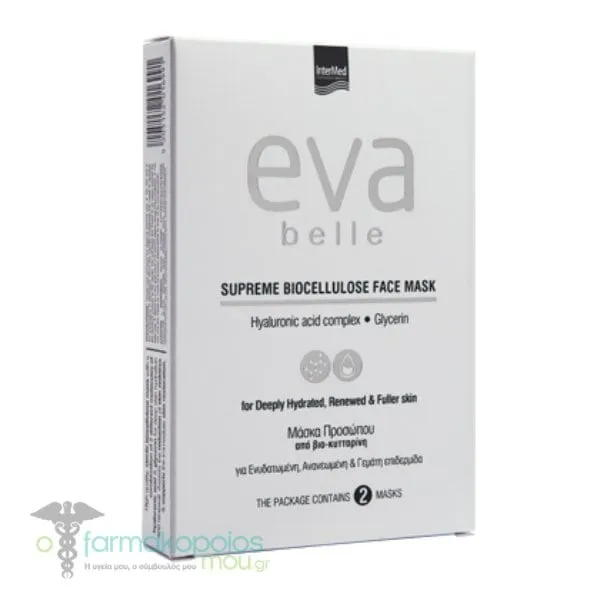 Intermed Eva Belle Supreme Biocellulose Face Mask, 2x15ml