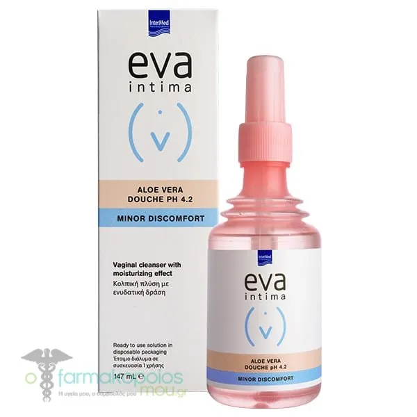 Intermed Eva Intima Aloe Vera Douche pH 4.2 Minor Discomfort, 147ml