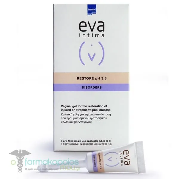 Intermed Eva Intima Restore Vaginal Gel pH 3.8 Disorders, 9pcs