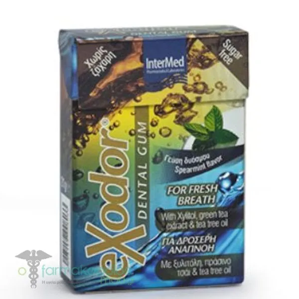 Intermed Exodor Dental Gum Οδοντότσιχλα για Δροσερή Αναπνοή, 21g