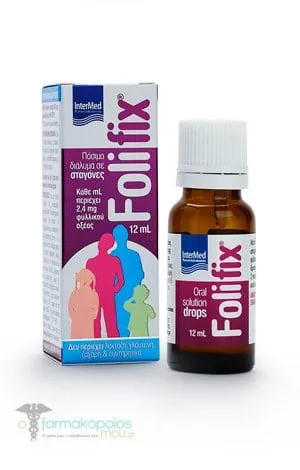Intermed Folifix Folic Acid Oral Solution Drops, 12ml