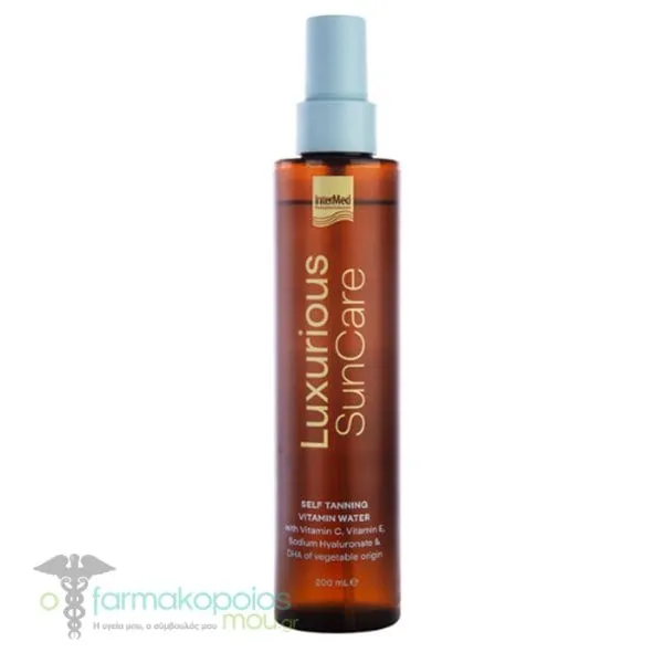 Intermed Luxurious Sun Care Self Tanning Vitamin Water Transparent Spray, 200ml