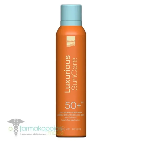 Intermed Luxurious Sun Care Antioxidant Sunscreen Invisible Spray for Face & Body SPF50+, 200ml