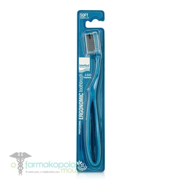 Intermed Professional Toothbrush Soft (4600) Οδοντόβουρτσα Μαλακή - Μπλε Χρώμα, 1τεμ