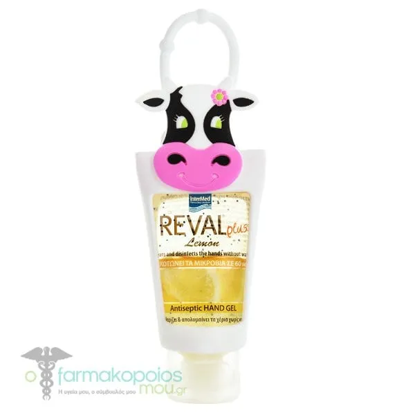 Intermed Reval Plus Lemon Kids Antiseptic Hand Gel, 30ml - Αγελαδίτσα