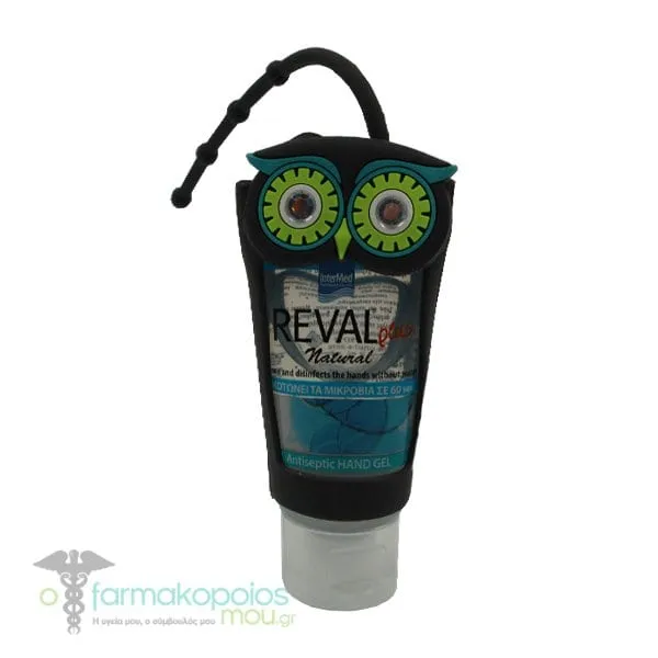 Intermed Reval Plus Natural Kids Antiseptic Hand Gel, 30ml - Κουκουβάγια