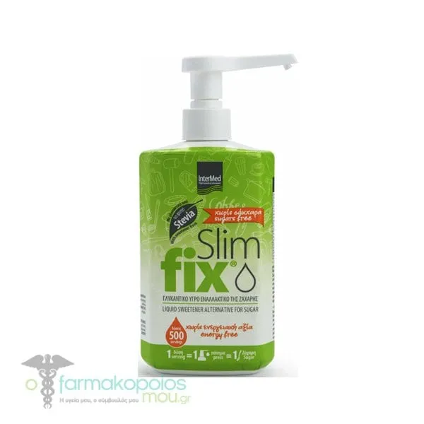 Intermed Slim Fix Liquid Stevia Sweetener, 500gr