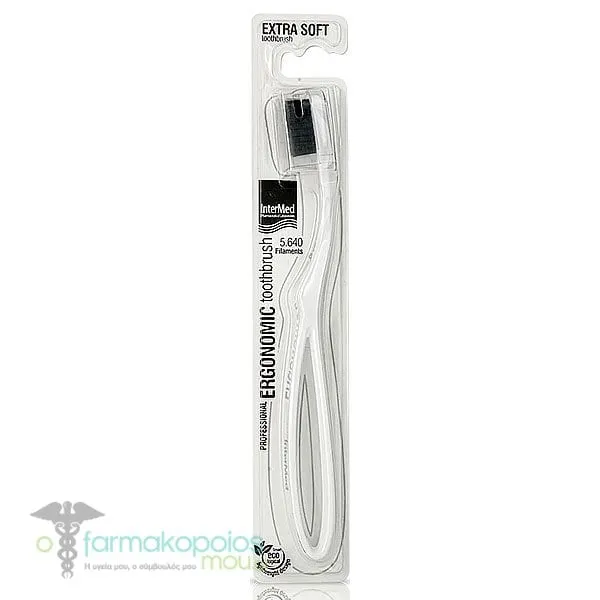 Intermed Professional Ergonomic Toothbrush Extra Soft White, 1pc