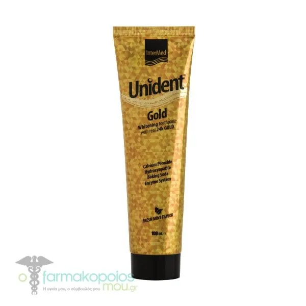 Intermed Unident Gold Whitening Toothpaste, 100ml