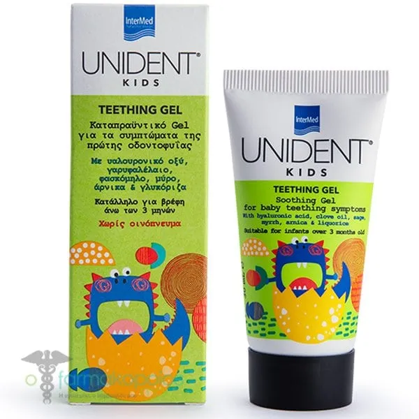 InterMed Unident Kids Teething Gel Γέλη για την Ανακούφιση των Βρεφικών Ούλων, 30ml
