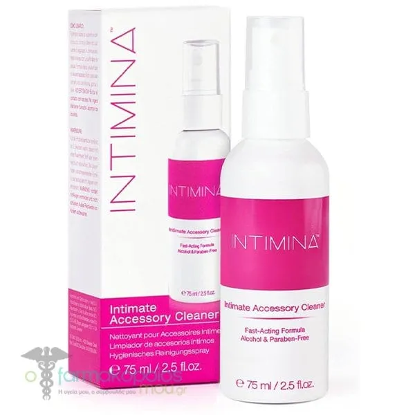 INTIMINA Intimate Accessory Cleaner Καθαριστικό Σπρέι για Κύπελλα Περιόδου &amp; Αξεσουάρ της Ευαίσθητης Περιοχής, 75ml