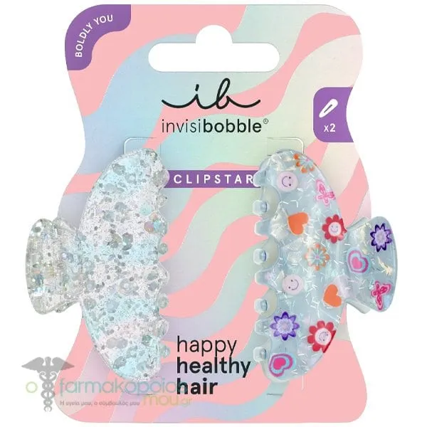 Invisibobble Boldly Clipstar M Cosmic Glow Κλάμερ, 2τεμ