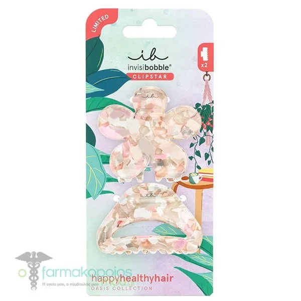 Invisibobble Clipstar Oasis Refreshed Bloom Hair Clips, 2pcs