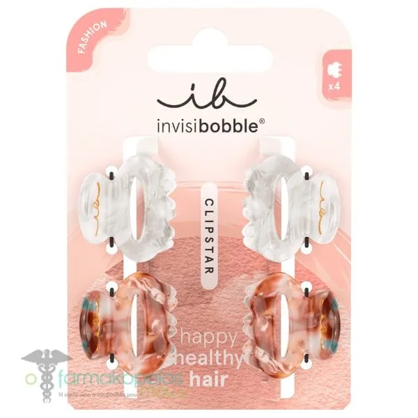 Invisibobble Clipstar Petit Bijoux Μίνι Κλάμερ, 4τεμ