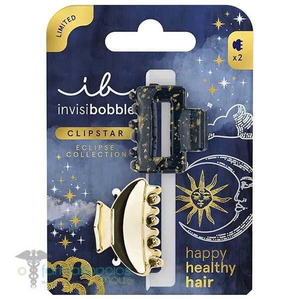 Invisibobble Eclipse Lunar Glam Κλάμερ Μαλλιών, 2τεμ