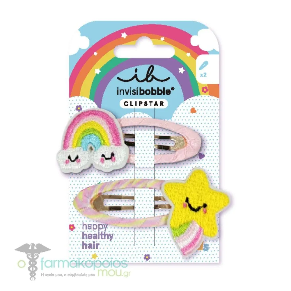 Invisibobble Snap Clip Happy Sky Kids Hair Clips, 2pcs
