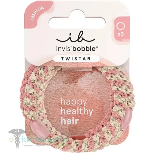 Invisibobble Twistar Blush Braids Λαστιχάκια Μαλλιών, 3τεμ