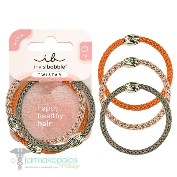 Invisibobble Twistar Orange Affair Λαστιχάκια Μαλλιών, 3τεμ