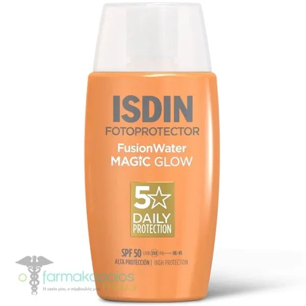 ISDIN Fotoprotector Fusion Water Magic Glow Αντηλιακό Προσώπου με Εφέ Λάμψης SPF50, 50ml