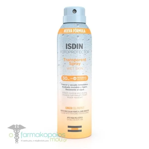 Isdin Fotoprotector Transparent Spray Wet Skin SPF30, 250ml