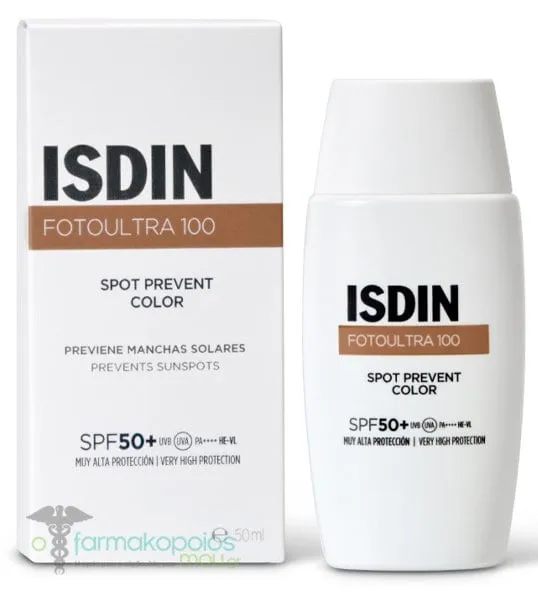 ISDIN Fotoultra 100 Spot Prevent Color SPF 50+ Αντηλιακό Προσώπου κατά των Κηλίδων, 50ml