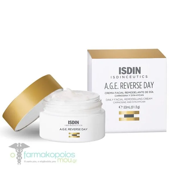 ISDIN Isdinceutics A.G.E. Reverse Κρέμα Προσώπου Ημέρας με Τριπλή Αντιγηραντική Δράση, 50ml