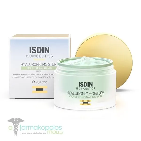 ISDIN Isdinceutics Prevent Hyaluronic Moisture Oily & Combination Skin Cream, 50g
