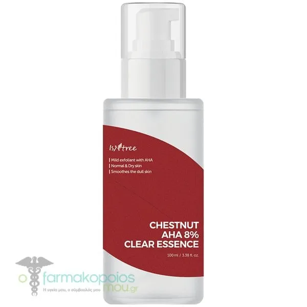 Isntree Chestnut AHA 8% Clear Essence για Λείανση &amp; Καταπράυνση, 100ml