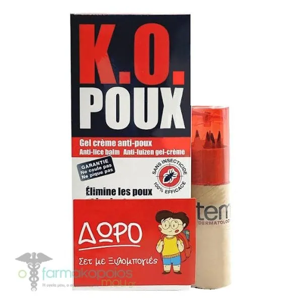 Item Promo K.O. Poux Anti-Lice Treatment, 100ml & Free Wood Paints, 1pc, 1set