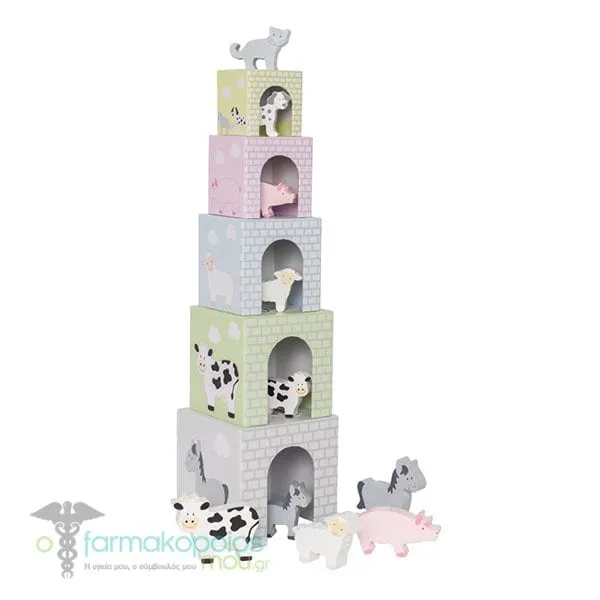 Jabadabado Animal Stacking Cubes 2y+, 1set