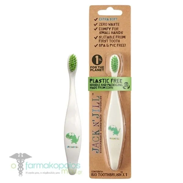Jack N Jill BIO Οδοντόβουρτσα από Aμυλο Kαλαμποκιού Extra Soft, 1τεμ