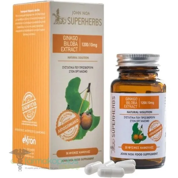John Noa Ginkgo Biloba 6000® 120mg, 30caps