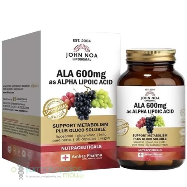 John Noa Liposomal ALA 600mg Alpha Lipoic Acid, 60caps