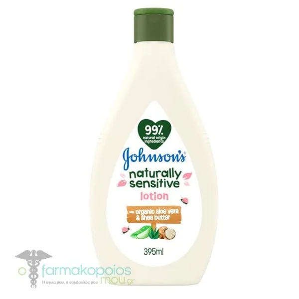 Johnson's Naturally Sensitive Lotion Crema Liquida Aloe Vera, 395ml