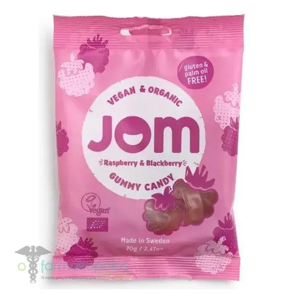 Jom Raspberry & Blackberry Gummy Candy, 70g