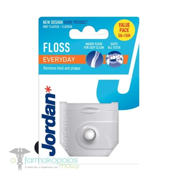 Jordan Everyday Floss Mint Flavor 60m (50+10m Free), 1pc