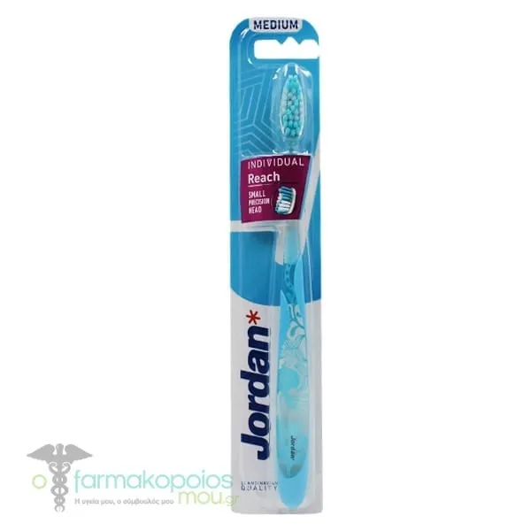 Jordan Individual Reach Medium Toothbrush, 1pc - Γαλάζιο