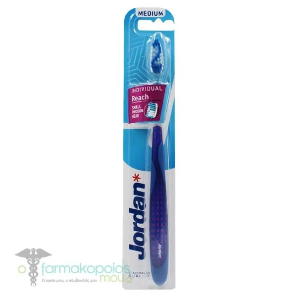 Jordan Individual Reach Medium Toothbrush Οδοντόβουρτσα Μέτρια, 1τεμ
