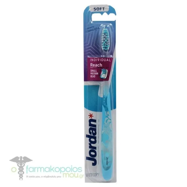 Jordan Individual Reach Soft Toothbrush, 1pc - Ciel-Διάφανο
