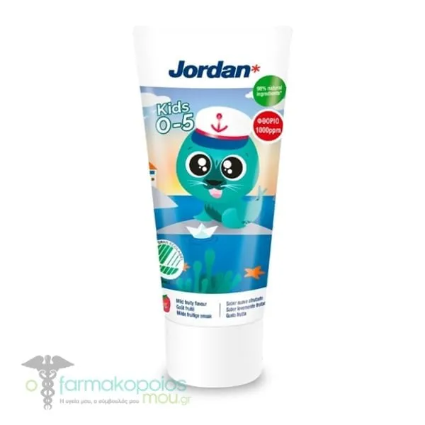 Jordan Kids Toothpaste 1000 ppm 0-5Y, 50ml - Φώκια