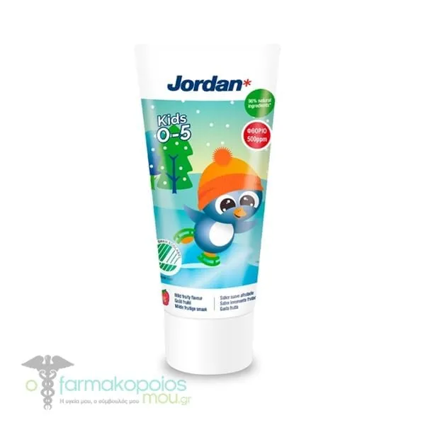 Jordan Kids Toothpaste 500ppm 0-5Υ, 50ml - Πιγκουίνος