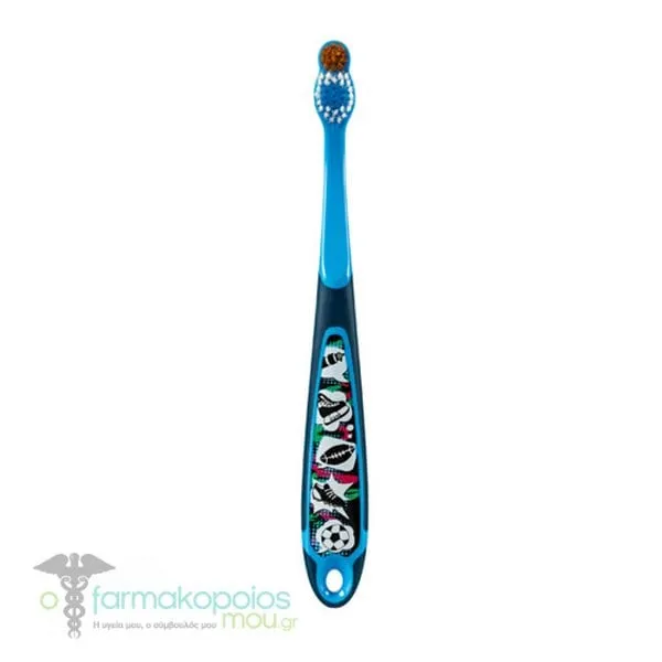 Jordan Step 3 Kids Toothbrush (6-9Y), 1pc - Μπλε-Πορτοκαλί