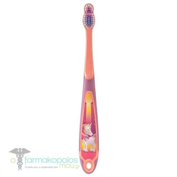 Jordan Step 3 Kids Toothbrush (6-9Y), 1pc - Κοραλί-Σάπιο Μήλο