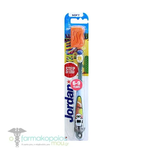 Jordan Step 3 Kids Toothbrush (6-9Y), 1pc - Γαλάζιο-Γκρι