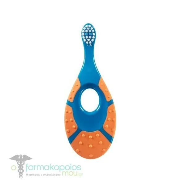 Jordan Step by Step Extra Soft Baby - Kids Toothbrush (0-2Y), 1pc - Γαλάζιο-Πορτοκαλί
