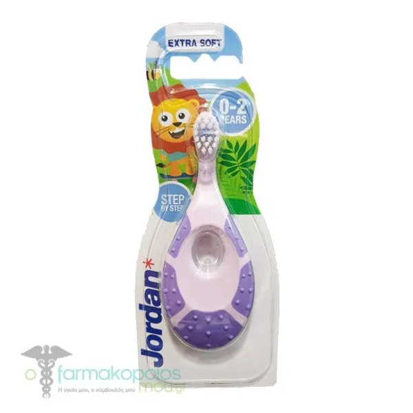 Jordan Step by Step Extra Soft Baby - Kids Toothbrush (0-2Y), 1pc - Λιλά-Μωβ