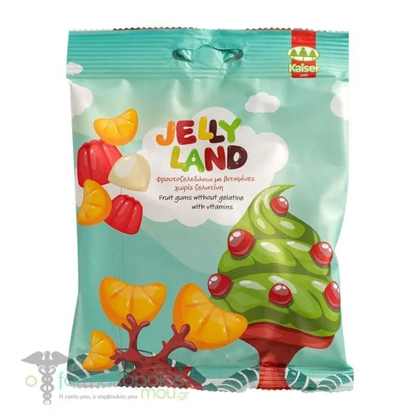 Kaiser Jelly Land Fruit Gums with 10 Vitamins, 100g